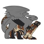  2022 blue_eyes brown_body claws dragon dreamworks female feral from_behind_position genitals how_to_train_your_dragon male male/female membrane_(anatomy) membranous_wings mounting night_fury penetration penis scalie sex symrea telegram_sticker western_dragon wings 