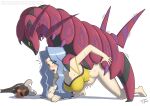  abdominal_bulge blue_hair blush bodily_fluids duo female feral forced genitals hair human interspecies male male/female mammal nintendo pok&eacute;mon pok&eacute;mon_(species) pok&eacute;philia pussy scolipede tears thetentacleprofessor unconscious video_games 