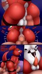  absurd_res anal anal_penetration animal_genitalia anthro balls bandai_namco bellenightjoy butt claws cumming_while_penetrating digimon digimon_(species) duo ejaculation english_text erection genitals guilmon hi_res human male male/male male_penetrated male_penetrating male_penetrating_male mammal nude penetration penis scalie sex text 