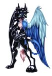  anthro astrum astrum_(gryphon) avian clothing female goo_transformation goomanagarcha gryphon hi_res latex latex_skin latex_transformation male male/female mythological_avian mythology oomanagarcha rubber rubber_clothing rubber_suit solo transformation 