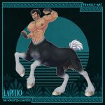  abs andromorph animal_genitalia bara_tiddies bara_tiddy barazoku big_pecs centaur chest_tattoo clothing crotch_breasts equid equid_taur equine european_mythology frankly-art genitals gloves greek_mythology handwear hi_res hooves humanoid humanoid_taur intersex lapitio_(pholus_reborn) male mammal mammal_taur moobs muscular muscular_intersex muscular_male mythology navel nipples open_mouth pecs pholus_reborn sheath short_tail solo stubble tail_tied tattoo taur teats tongue udders waist 