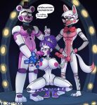  3_toes ambiguous_gender anthro ballet ballora_(fnafsl) breast_play breast_suck breasts canid canine feet female five_nights_at_freddy&#039;s fox funtime_foxy_(fnaf) funtime_freddy_(fnafsl) group gynomorph hi_res human intersex intersex/female lagomorph leporid machine male male/female mammal puppet_bonnie_(fnafsl) rabbit robot scottgames sister_location sucking toes toonsxxx ursid video_games 