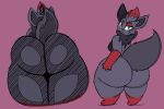  ambiguous_gender anthro big_butt butt female hand_on_butt hi_res looming lovehatealien nintendo pok&eacute;mon pok&eacute;mon_(species) presenting presenting_hindquarters rear_view short_stack solo thick_thighs video_games wide_hips zorua 