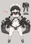  1girl android black_eyes breasts expressionless highres kuruton486 large_breasts large_hands looking_at_viewer maid maid_headdress mecha original robot science_fiction solo_focus twitter_username 