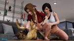  3d_(artwork) aerith_gainsborough bestiality canid canine canis digital_media_(artwork) domestic_dog driigon female feral final_fantasy final_fantasy_vii group hi_res human human_on_feral interspecies male male/female mammal penetration sex square_enix tifa_lockhart trio vaginal vaginal_penetration video_games 