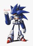  clenched_hand highres humanoid_robot kuruton486 looking_to_the_side mecha_sonic open_hand science_fiction shadow solo sonic_&amp;_knuckles sonic_(series) twitter_username visor white_background 