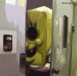  clip_studio_paint_(medium) evil_eyes evil_grin evil_smile grin hitr0adjack horrified horror_(theme) meme nick nickelodeon painting_(medium) smile spongebob_squarepants spongebob_squarepants_(character) traditional_media 