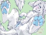  absurd_res anus blue_eyes blush bodily_fluids butt clitoris dragon fluffy fluffy_tail fur furred_dragon genital_fluids genitals hi_res horn jorden long_tail nude ohd4mnart pawpads paws pussy pussy_juice sketch spread_legs spreading vaginal wet 