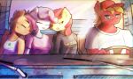 anthro apple_bloom_(mlp) big_macintosh_(mlp) brother brother_and_sister car clothing equid equine female friendship_is_magic group hasbro hi_res horn horse inside mammal mistleinn my_little_pony pegasus pony scootaloo_(mlp) sibling sister sitting sweetie_belle_(mlp) truck unicorn vehicle wings 