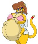  anthro breasts clothing felid female hair hi_res kathy_(danellz) large-rarge lion mammal pantherine pregnant solo 