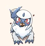  &lt;3 2021 absol absurd_res ambiguous_gender blush blush_lines candy chocolate claws dessert feral food food_in_mouth fur grey_claws grey_face grey_tail hi_res kemono looking_at_viewer neck_tuft nintendo offering_food park_horang pok&eacute;mon pok&eacute;mon_(species) red_eyes tail_motion tailwag tuft video_games white_body white_fur 