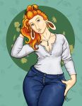  absurd_res anthro confident curvaceous curvy_figure digital_media_(artwork) goat_girl grace_mccray hair hi_res invalid_tag nature red_hair thick_thighs voluptuous 