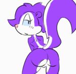  against_surface animated anthro ass_on_glass big_butt blinking butt demon3sigma female fifi_la_fume glass mammal mephitid on_glass purple_body skunk solo tail_motion tailwag thick_thighs tiny_toon_adventures warner_brothers white_body 