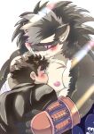  anthro belly canid canine canis chubby_protagonist_(tas) domestic_dog duo hi_res human kusarikakemono lifewonders male male/male mammal musclegut nipples pecs protagonist_(tas) shino_(housamo) tokyo_afterschool_summoners video_games 