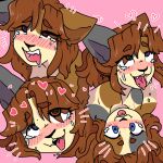  &lt;3 &lt;3_eyes ahegao anthro blush blush_lines blushing_profusely bobtail_cat bodily_fluids bramble_(katlovesshrimp) character_collage crying digital_media_(artwork) domestic_cat felid feline felis female fur hair hi_res katlovesshrimp looking_pleasured mammal open_mouth red_hair saliva simple_background smile solo tears tears_of_joy tears_of_orgasmic_joy tears_of_pleasure tongue tongue_out 