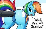  animal_genitalia animal_penis animal_pussy anus duo equid equine equine_penis equine_pussy female friendship_is_magic genitals hasbro hi_res imminent_anal imminent_sex infrayellow mammal my_little_pony offscreen_character offscreen_male penis pussy rainbow_dash_(mlp) 