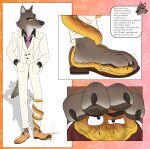  4_toes absurd_res anthro bodily_fluids canid canine canis claws clothing dialogue dirty_feet dominant dominant_male dreamworks duo feet foot_fetish foot_focus grang34 hi_res inside_clothing inside_shoe insole male male/male mammal mr._snake_(the_bad_guys) mr._wolf_(the_bad_guys) pawpads paws reptile scalie snake speech_bubble sweat sweaty_feet the_bad_guys toe_claws toes trampling trapped_in_clothing trapped_in_shoe underfoot wolf 