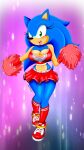  absurd_res anthro big_breasts blue_background breasts cheerleader clothed clothing eulipotyphlan female hedgehog hi_res lipstick looking_at_viewer makeup mammal multicolored_body nintendo sega simple_background smile smiling_at_viewer solo sonic_the_hedgehog sonic_the_hedgehog_(series) the_knight video_games 
