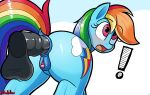 anal animal_genitalia animal_penis animal_pussy anus balls butt clitoral_winking clitoris duo equid equine equine_penis equine_pussy female friendship_is_magic genitals hasbro hi_res horse infrayellow male male/female mammal my_little_pony pegasus penis pony pussy rainbow_dash_(mlp) surprised_expression wings 