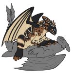  2022 brown_body dragon dreamworks female genitals how_to_train_your_dragon male male/female membrane_(anatomy) membranous_wings night_fury penis pussy scalie symrea telegram_sticker western_dragon wings ych 