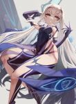  1girl absurdres breasts fairy_knight_lancelot_(fate) fairy_knight_lancelot_(first_ascension)_(fate) fate/grand_order fate_(series) highres long_hair m0_chi small_breasts thick_thighs thighs very_long_hair white_hair yellow_eyes 