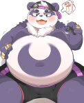  alp_(tas) anthro belly big_belly blush first_person_view food food_fetish fungus giant_panda hi_res lifewonders male male/male mammal mushroom overweight rokacake straddling suggestive suggestive_food tokyo_afterschool_summoners ursid video_games 