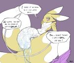  abs anthro autopenetration bandai_namco big_penis dialogue digimon digimon_(species) genitals huge_penis indynd looking_at_viewer male masturbation nipples penetration penis renamon solo speech_bubble talking_to_viewer vein veiny_penis 