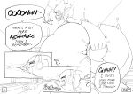  alma_(deffend) anal anal_vore big_butt butt chaoz_(chaozdesignz) dialogue duo female ghost huge_butt indynd low-angle_view lube male male/female monochrome oral rimming sex speech_bubble spirit thick_thighs vore wide_hips 