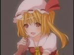  animated animated_gif blonde_hair flandre_scarlet handjob hat lowres penis red_eyes smile solo_focus touhou 