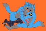  absurd_res animal_genitalia animal_penis anthro blue_body blue_fur blush breasts canid canine canine_penis canis duo erection eye_contact female fox fur genitals grey_body grey_fur hair hi_res inali_(undeniablyfoxy) incest_(lore) io_(undeniablyfoxy) jackal jeanwoof latex_stockings looking_at_another male male/female mammal mother mother_and_child mother_and_son nipples nude parent parent_and_child penis piercing purple_eyes radiation_symbol scar simple_background smile smirk son surprise symbol 