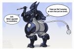  anthro big_breasts big_butt blade_wolf borisalien breasts butt canid canine canis dialogue dialogue_box digital_media_(artwork) digitigrade english_text female hi_res huge_breasts huge_butt humanoid konami living_machine machine mammal melee_weapon metal_gear metal_gear_rising:_revengeance not_furry presenting presenting_hindquarters robot simple_background solo text thick_thighs video_games weapon wide_hips wolf 