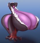 anthro big_breasts big_butt bite biting_lip black_hair blues64 blush breasts butt cleavage clothed clothing deltarune dinosaur dress female hair hands_behind_head hi_res huge_breasts huge_butt huge_thighs hyper hyper_breasts hyper_butt marauder6272 reptile scalie solo susie_(deltarune) thick_thighs undertale_(series) video_games 