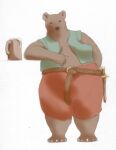  absurd_res alcohol anthro beer beverage brown_bear hi_res male mammal overweight overweight_male solo ursid ursine weight_gain 
