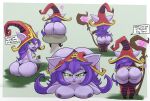  anus areola ass_up big_breasts big_butt breasts butt cleavage clothed clothing female genitals green_eyes hair hat headgear headwear hi_res huge_butt humanoid humanoid_pointy_ears league_of_legends legwear lewdpunch lulu_(lol) lying magic_user nipples on_front panties presenting presenting_hindquarters purple_body purple_hair pussy rear_view riot_games short_stack sitting solo staff thick_thighs thigh_highs thong underwear video_games wide_hips wizard_hat yordle 
