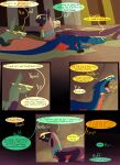  absurd_res comic dinosaur dragon dragonscape drekir dromaeosaurid female feral forl_(thepatchedragon) group hi_res inside male morning oli_(thepatchedragon) open_mouth post-apocalyptic ralan_(thepatchedragon) reptile scalie thepatchedragon theropod tribal tribal_clothing waking_up yawn 