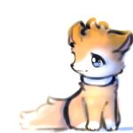  ambiguous_gender blue_eyes blue_sclera canid canine collar feral fluffy fluffy_tail fox fur fur_markings hi_res mammal markings nude orange_body orange_fur paws simple_background smile snoiifoxxo solo tuft white_body white_fur 
