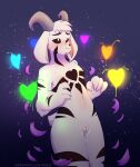  absurd_res andromorph animal_genitalia anthro asriel_dreemurr asriel_dreemurr_(god_form) black_sclera blush bodily_fluids boss_monster bovid breasts caprine clothing ejaculation fur genital_fluids genitals goat hair hands-free hi_res horn intersex long_ears mammal marshmallow-ears medium_breasts nude pussy pussy_juice sheath solo solo_focus stripes tail_tuft torn_clothing tuft undertale undertale_(series) video_games white_body white_fur white_hair wide_hips 