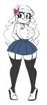  anthro big_breasts black_clothing black_legwear bottomwear bovid bow_ribbon breasts caprine clothing ear_piercing female garter_belt garter_belt_leggings garter_straps hair hi_res high_heels horn legwear lesbian_pride_colors lgbt_pride long_hair long_sleeves mammal miniskirt nelljoestar piercing pink_clothing pride_(disambiguation) pride_color_accessory pride_color_flag pride_colors school_uniform skirt smile solo solo_focus stated_homosexuality stated_sexuality thick_thighs uniform white_hair 