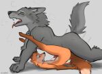  anal anal_knotting anal_penetration anthro anthro_on_anthro anthro_penetrated anthro_penetrating anthro_penetrating_anthro bodily_fluids canid canine canis cum cum_on_self cum_while_penetrated cumshot duo ejaculation erection eyes_closed fluffy fluffy_tail fox genital_fluids genitals hands-free hi_res knotting larger_male legs_up male male/male male_penetrated male_penetrating male_penetrating_male mammal nude open_mouth penetration penis schmutzo simple_background size_difference smaller_male smaller_penetrated surprised_expression tongue tongue_out wolf 