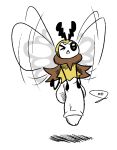  &gt;_&lt; antennae_(anatomy) arthropod balls big_balls big_penis black_eyes colored edit embarrassed eyes_closed fairy feet feral flying foreskin fur genitals girly huge_penis insect looking_at_viewer male mdjoe nintendo penis pok&eacute;mon pok&eacute;mon_(species) pokemon_sm ribombee simple_background sketch small_but_hung solo source_request text video_games watermark white_background wince wings yellow_body yellow_fur 