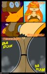  2019 absurd_res anthro apricot_(viroveteruscy) big_breasts blush bodily_fluids breast_smother breasts brown_body brown_fur buckteeth clothing comic crying douglas_buttons duo english_text eyes_closed eyewear female fur glasses hair head_between_breasts hi_res lagomorph male mammal multicolored_body multicolored_fur open_mouth orange_body orange_fur orange_hair pika rodent sciurid smothering sweater tears teeth text topwear two_tone_body two_tone_fur viroveteruscy warning_cream_filled 