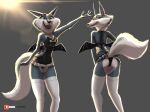  2022 anthro canid canine canis clothed clothing felid hi_res illumination_entertainment link6432 maid_uniform mammal open_mouth panties porsha_crystal sing_(movie) sing_2 smile solo underwear uniform wolf yellow_eyes 