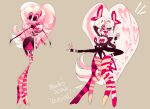 &lt;3 &lt;3_eyes 2022 accessory animal_humanoid anthro arachnid arachnid_humanoid arthropod arthropod_humanoid black_suit clothing cute_fangs dedoggyskullz_(artist) fangs female hair hair_accessory hair_bow hair_ribbon hazbin_hotel headband hi_res humanoid legwear long_hair molly_(hazbin_hotel) moochiemcg open_mouth open_smile pink_body pink_cheeks pink_hair pink_stockings redesign ribbons smile solo spider stockings suit teeth white_body 