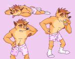  absurd_res activision anthro armpit_hair bandicoot body_hair boxers_(clothing) boxers_only clawed_fingers claws clothing crash_bandicoot crash_bandicoot_(series) footwear heart_boxers heart_underwear hi_res illuminaughty just_woke_up male mammal marsupial mohawk pajamas shirtless shirtless_anthro sleeping socks solo tired underwear video_games 