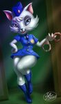  2022 anthro clothing cuff_(restraint) domestic_cat felid feline felis female fernando_faria handcuffs hi_res katy_o&#039;kitty looking_at_viewer mammal metal_cuffs metro-goldwyn-mayer necktie police_uniform restraints solo tom_and_jerry uniform whiskers 