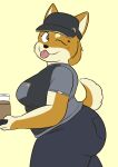  absurd_res anthro big_(disambiguation) butt canid canine canis chubby_female doge dogelore domestic_dog female hi_res mammal mcdonald&#039;s meme shiba_inu solo spitz tagme thick_thighs toonarscontent 