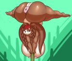  anthro anus areola balancing bamboo big_breasts big_butt black_pupils blep braided_hair breasts butt ear_piercing female genitals giant_panda green_eyes hair handstand huge_breasts huge_butt kingofacesx mammal multicolored_body multicolored_hair nude piercing pink_areola puffy_anus puffy_areola pupils pussy solo thick_thighs tongue tongue_out two_tone_body two_tone_hair ursid 