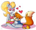  &lt;3 &lt;3_eyes anthro berri big_breasts blonde_hair blue_eyes breasts canon_couple chipmunk cleavage clothed clothing conker conker&#039;s_bad_fur_day daww duo eyes_closed female fur grin ground_squirrel hair half-closed_eyes hand_on_hand hand_on_hip hi_res looking_at_another love male male/female mammal narrowed_eyes navel rareware rodent romantic romantic_ambiance romantic_couple sciurid sitting smile teeth tree_squirrel video_games yoshiyoshi700 