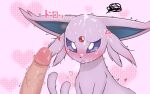  ambiguous_gender blush bodily_fluids censored cum cum_on_face disembodied_penis duo eeveelution espeon feral genital_fluids genitals hi_res humanoid_genitalia humanoid_penis interspecies male male/ambiguous medi_cal mosaic_censorship nintendo penis pink_body pok&eacute;mon pok&eacute;mon_(species) pok&eacute;philia purple_eyes video_games 