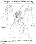  absurd_res anthro canid canine comic dialogue eyewear female glasses group hi_res kofomy looking_up male mammal speech_bubble trio 